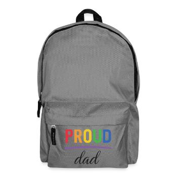 Papa fier LGBT - Mois de la fierté - Sac à dos - gris éléphant - Devant