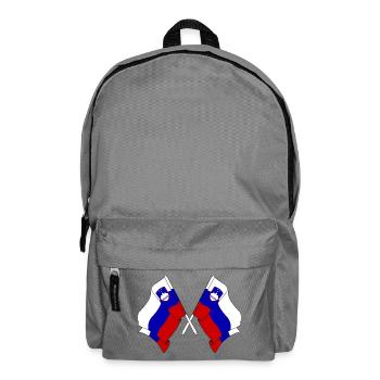 Two flags Slovenia - Backpack - elephant grey - Front