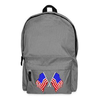 Two flags USA - Backpack - elephant grey - Front