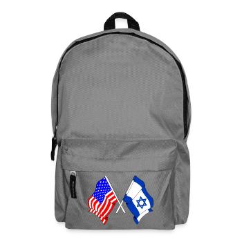 Drapeau des États-Unis et drapeau d’Israël - Sac à dos - gris éléphant - Devant