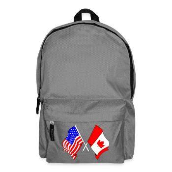 Flag USA and flag Canada - Backpack - elephant grey - Front