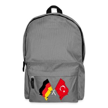 Flag of Germany and flag Turkey - Backpack - elephant grey - Front