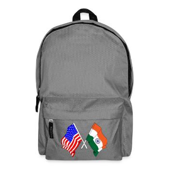 Drapeau des États-Unis et drapeau de l’Inde - Sac à dos - gris éléphant - Devant