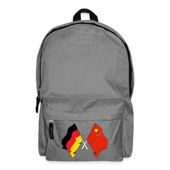 Flag of Germany and flag China - Backpack - elephant grey - Front