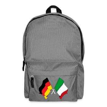 Flag of Germany and flag Italy - Backpack - elephant grey - Front