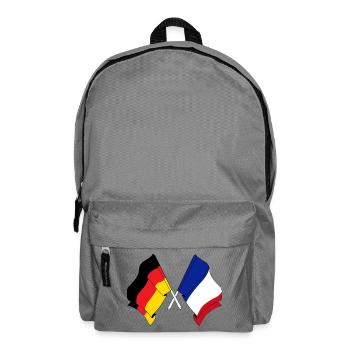 Flagge Deutschlands und Flagge Frankreichs - Rucksack - Mittelgrau - Vorne