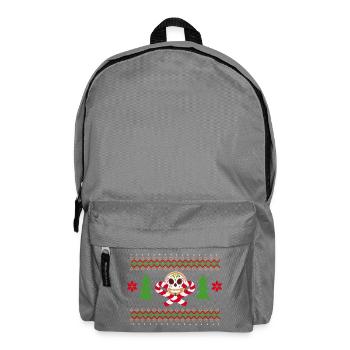 Pain d’épice homme Sugar Skull motif pour Noël - Sac à dos - gris éléphant - Devant