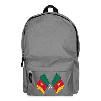 Deux drapeaux Cameroun - Sac à dos - gris éléphant - Devant