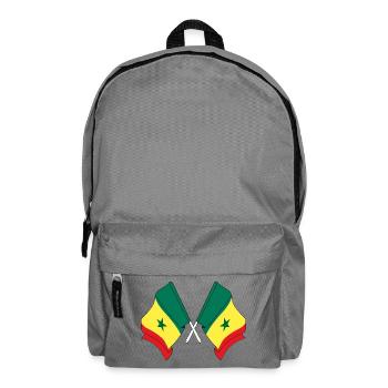 Deux drapeaux croisés par le Sénégal - Sac à dos - gris éléphant - Devant