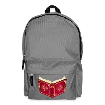Livre rouge ouvert pour le Père Noël et Noël - Sac à dos - gris éléphant - Devant