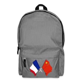 Drapeau de la France et drapeau de la Chine - Sac à dos - gris éléphant - Devant