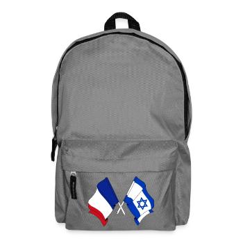 Drapeau de la France et drapeau d’Israël - Sac à dos - gris éléphant - Devant