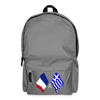 Drapeau de la France et drapeau de la Grèce - Sac à dos - gris éléphant - Devant