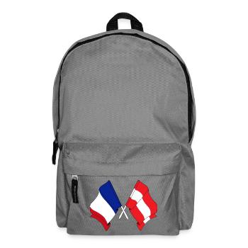 Drapeau de la France et drapeau de l’Autriche - Sac à dos - gris éléphant - Devant