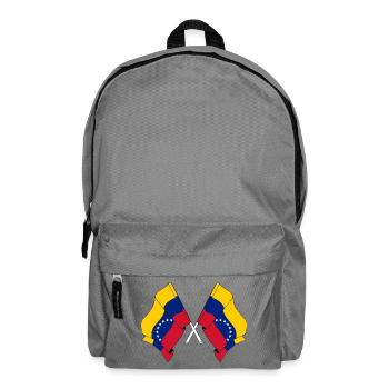 Two flags crossed of Venezuela - Backpack - elephant grey - Front
