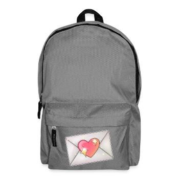 Heart in Envelope Romantic Illustration - Backpack - elephant grey - Front