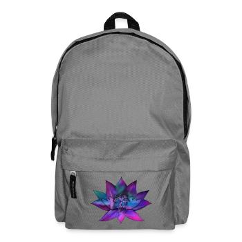 Lotus Flower – Spiritual Tree of Life Illustration - Backpack - elephant grey - Front
