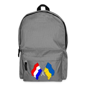 Flag of the Netherlands and flag of Ukraine - Backpack - elephant grey - Front