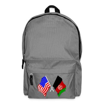 Flagge USA Flagge Afghanistan - Rucksack - Mittelgrau - Vorne