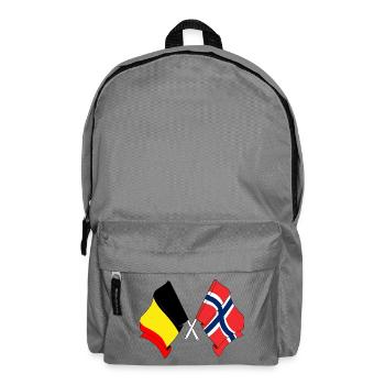 Flag Belgium, flag Norway - Backpack - elephant grey - Front