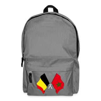 Flag of Belgium, flag Morocco - Backpack - elephant grey - Front