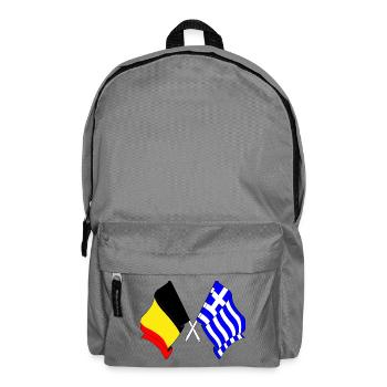 Flag Belgium, flag Greece - Backpack - elephant grey - Front
