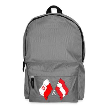 Drapeau de la Pologne et drapeau de l’Autriche - Sac à dos - gris éléphant - Devant