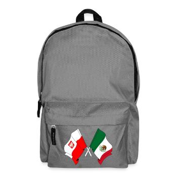 Flagge Polen, Flagge Mexiko - Rucksack - Mittelgrau - Vorne