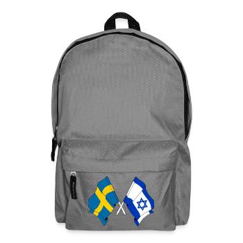 Flagge Schweden, Flagge Israel - Rucksack - Mittelgrau - Vorne
