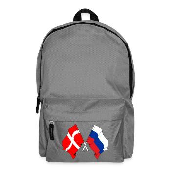 Drapeau Danemark, drapeau Russie - Sac à dos - gris éléphant - Devant