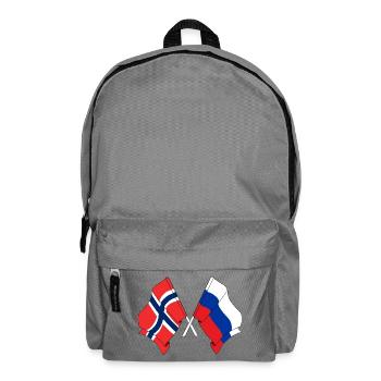 Flag Norway, flag Russia - Backpack - elephant grey - Front