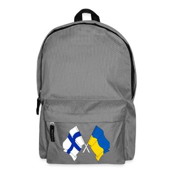 Drapeau de la Finlande et drapeau de l’Ukraine - Sac à dos - gris éléphant - Devant