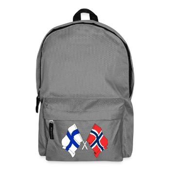 Drapeau de la Finlande, drapeau de la Norvège - Sac à dos - gris éléphant - Devant