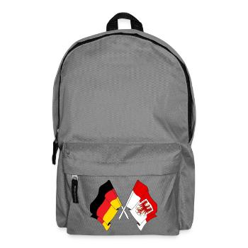 Flagge Deutschland, Brandenburg gekreuzt - Rucksack - Mittelgrau - Vorne