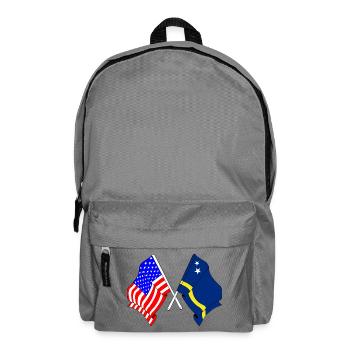 Drapeau des États-Unis et drapeau de Curaçao - Sac à dos - gris éléphant - Devant