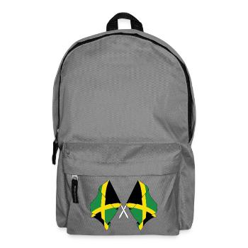 Zwei Flaggen Jamaika - Rucksack - Mittelgrau - Vorne