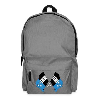Zwei Flaggen der Aargauer Schweiz - Rucksack - Mittelgrau - Vorne
