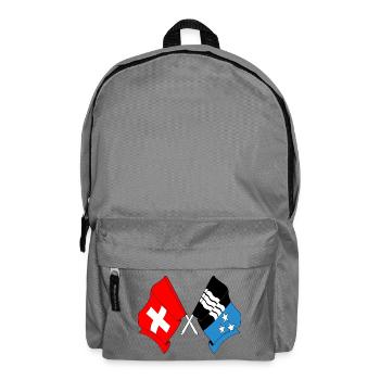Flagge Schweiz und Flagge Aargau - Rucksack - Mittelgrau - Vorne