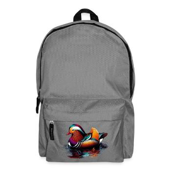 Mandarin duck - Backpack - elephant grey - Front
