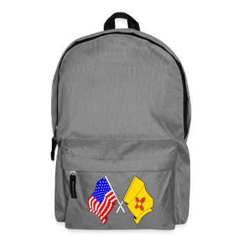 Flag USA and state of New Mexico crossed - Backpack - elephant grey - Front