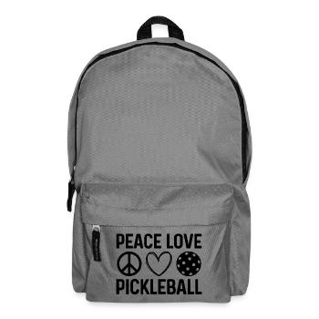 Frieden Liebe Pickleball - Rucksack - Mittelgrau - Vorne