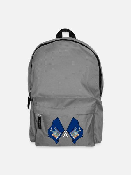 Kleine Flaggen kreuzten New York - Rucksack - Mittelgrau