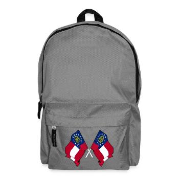 Two flags crossed Georgia - Backpack - elephant grey - Front