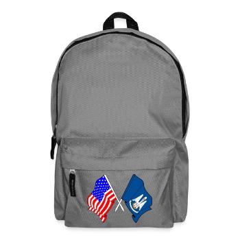 Flag USA and state of Lousiane crossed - Backpack - elephant grey - Front