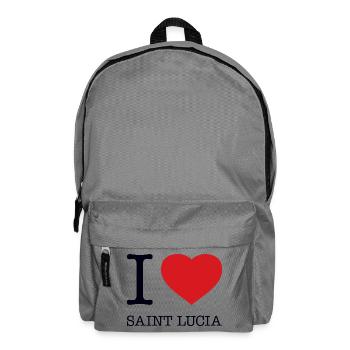 I LOVE SAINT LUCIA - Backpack - elephant grey - Front