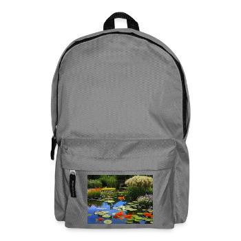 Koi Fish in Tranquil Waters - Backpack - elephant grey - Front