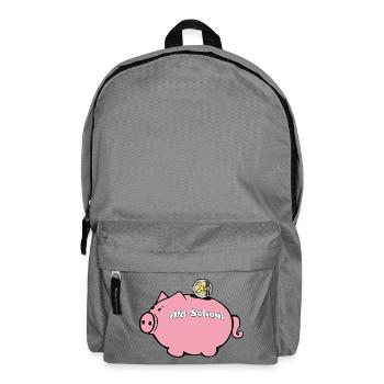 Old school piggy bank - Backpack - elephant grey - Front
