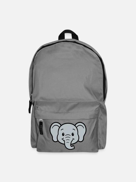 Playful elephant print for children - Backpack - elephant grey