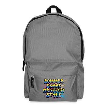 Soleil d’été Graffiti Style Lettrage - Sac à dos - gris éléphant - Devant