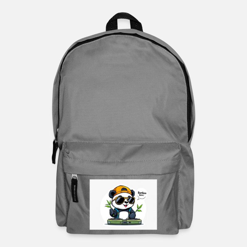 Panda DJ avec Bâtons de Bambou - Sac à dos - gris éléphant